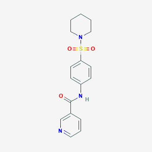 molecular formula C17H19N3O3S B4020547 N-[4-(1-piperidinylsulfonyl)phenyl]nicotinamide 