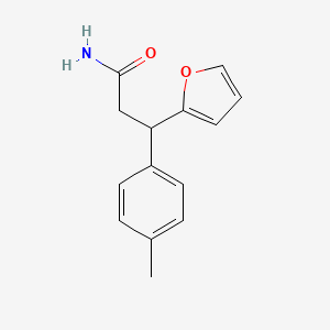 molecular formula C14H15NO2 B4020568 3-(2-furyl)-3-(4-methylphenyl)propanimidic acid 