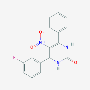 molecular formula C16H12FN3O3 B4020575 4-(3-fluorophenyl)-5-nitro-6-phenyl-3,4-dihydro-2(1H)-pyrimidinone 