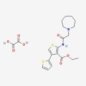 molecular formula C21H26N2O7S2 B4020589 ethyl 5'-[(1-azepanylacetyl)amino]-2,3'-bithiophene-4'-carboxylate oxalate 