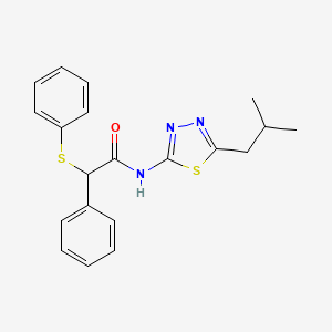 molecular formula C20H21N3OS2 B4020598 N-(5-isobutyl-1,3,4-thiadiazol-2-yl)-2-phenyl-2-(phenylthio)acetamide 