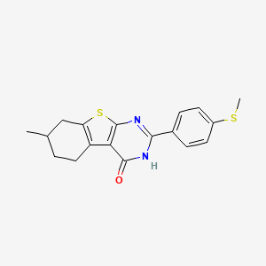molecular formula C18H18N2OS2 B4020603 7-methyl-2-[4-(methylthio)phenyl]-5,6,7,8-tetrahydro[1]benzothieno[2,3-d]pyrimidin-4(3H)-one 
