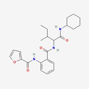 molecular formula C24H31N3O4 B4020609 N~1~-cyclohexyl-N~2~-[2-(2-furoylamino)benzoyl]isoleucinamide 