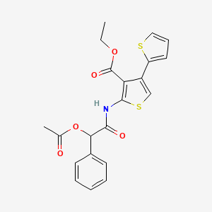 molecular formula C21H19NO5S2 B4020625 ethyl 5'-{[(acetyloxy)(phenyl)acetyl]amino}-2,3'-bithiophene-4'-carboxylate 