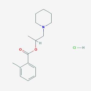 molecular formula C16H24ClNO2 B4020635 1-methyl-2-(1-piperidinyl)ethyl 2-methylbenzoate hydrochloride 