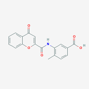 molecular formula C18H13NO5 B4020655 4-methyl-3-{[(4-oxo-4H-chromen-2-yl)carbonyl]amino}benzoic acid 