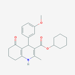 molecular formula C24H29NO4 B402067 Cyclohexyl 4-(3-methoxyphenyl)-2-methyl-5-oxo-1,4,5,6,7,8-hexahydroquinoline-3-carboxylate 