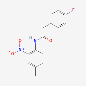 molecular formula C15H13FN2O3 B4020672 2-(4-fluorophenyl)-N-(4-methyl-2-nitrophenyl)acetamide 