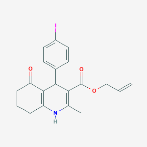 molecular formula C20H20INO3 B402071 Prop-2-enyl 4-(4-iodophenyl)-2-methyl-5-oxo-1,4,5,6,7,8-hexahydroquinoline-3-carboxylate 