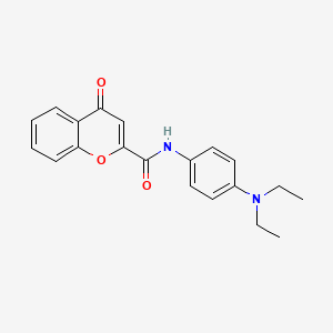 molecular formula C20H20N2O3 B4020724 N-[4-(diethylamino)phenyl]-4-oxo-4H-chromene-2-carboxamide 