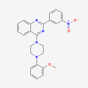 molecular formula C25H23N5O3 B4020726 4-[4-(2-methoxyphenyl)-1-piperazinyl]-2-(3-nitrophenyl)quinazoline 