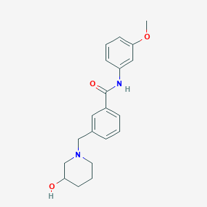3-[(3-hydroxypiperidin-1-yl)methyl]-N-(3-methoxyphenyl)benzamide