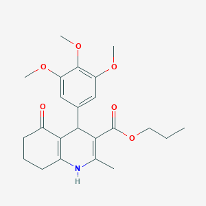 molecular formula C23H29NO6 B402074 Propyl 2-methyl-5-oxo-4-(3,4,5-trimethoxyphenyl)-1,4,5,6,7,8-hexahydroquinoline-3-carboxylate CAS No. 5475-55-8