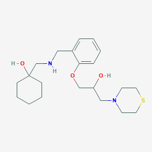 molecular formula C21H34N2O3S B4020769 1-[({2-[2-hydroxy-3-(4-thiomorpholinyl)propoxy]benzyl}amino)methyl]cyclohexanol 