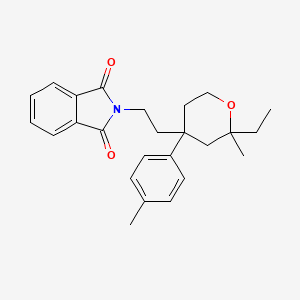 molecular formula C25H29NO3 B4020786 2-{2-[2-ethyl-2-methyl-4-(4-methylphenyl)tetrahydro-2H-pyran-4-yl]ethyl}-1H-isoindole-1,3(2H)-dione 