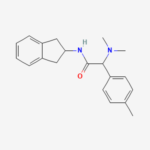 N-(2,3-dihydro-1H-inden-2-yl)-2-(dimethylamino)-2-(4-methylphenyl)acetamide