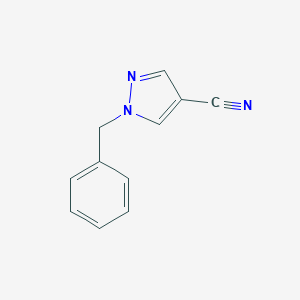 molecular formula C11H9N3 B040208 1-苄基-1H-吡唑-4-甲腈 CAS No. 121358-86-9