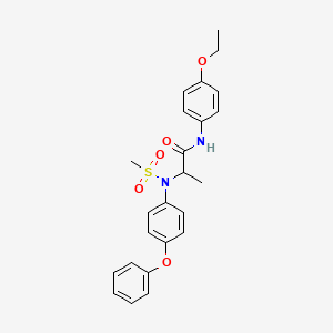 molecular formula C24H26N2O5S B4020804 N~1~-(4-ethoxyphenyl)-N~2~-(methylsulfonyl)-N~2~-(4-phenoxyphenyl)alaninamide 
