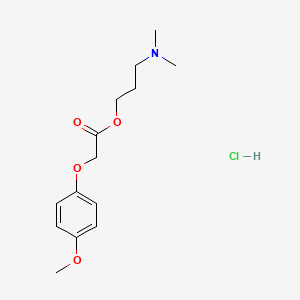 molecular formula C14H22ClNO4 B4020812 3-(dimethylamino)propyl (4-methoxyphenoxy)acetate hydrochloride 
