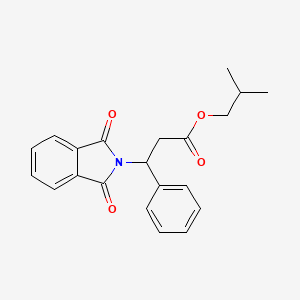 molecular formula C21H21NO4 B4020827 isobutyl 3-(1,3-dioxo-1,3-dihydro-2H-isoindol-2-yl)-3-phenylpropanoate 