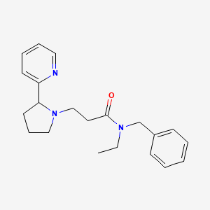 molecular formula C21H27N3O B4020831 N-benzyl-N-ethyl-3-(2-pyridin-2-ylpyrrolidin-1-yl)propanamide 