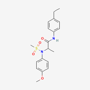 molecular formula C19H24N2O4S B4020843 N~1~-(4-ethylphenyl)-N~2~-(4-methoxyphenyl)-N~2~-(methylsulfonyl)alaninamide 