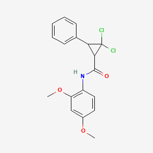 molecular formula C18H17Cl2NO3 B4020874 2,2-dichloro-N-(2,4-dimethoxyphenyl)-3-phenylcyclopropanecarboxamide 