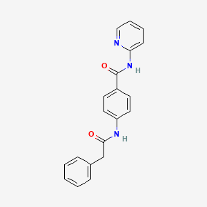 molecular formula C20H17N3O2 B4020876 4-[(phenylacetyl)amino]-N-2-pyridinylbenzamide 