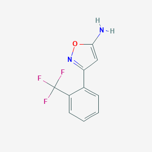 molecular formula C10H7F3N2O B040209 3-[2-(三氟甲基)苯基]-1,2-噁唑-5-胺 CAS No. 119162-55-9