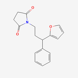 molecular formula C17H17NO3 B4020907 1-[3-(2-furyl)-3-phenylpropyl]-2,5-pyrrolidinedione 