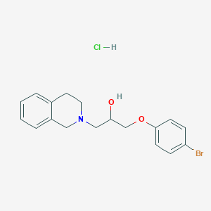 molecular formula C18H21BrClNO2 B4020918 1-(4-bromophenoxy)-3-(3,4-dihydro-2(1H)-isoquinolinyl)-2-propanol hydrochloride 