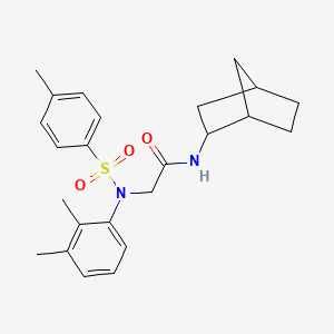 molecular formula C24H30N2O3S B4020925 N~1~-bicyclo[2.2.1]hept-2-yl-N~2~-(2,3-dimethylphenyl)-N~2~-[(4-methylphenyl)sulfonyl]glycinamide 
