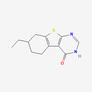 molecular formula C12H14N2OS B4020931 7-ethyl-5,6,7,8-tetrahydro[1]benzothieno[2,3-d]pyrimidin-4(3H)-one 