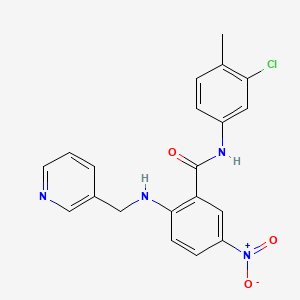 N-(3-chloro-4-methylphenyl)-5-nitro-2-[(3-pyridinylmethyl)amino]benzamide