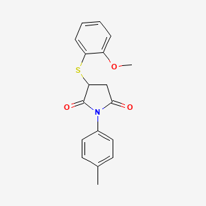 3-[(2-methoxyphenyl)thio]-1-(4-methylphenyl)-2,5-pyrrolidinedione