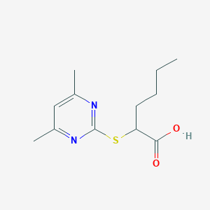 2-[(4,6-dimethyl-2-pyrimidinyl)thio]hexanoic acid