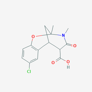molecular formula C14H14ClNO4 B4021051 4-chloro-9,10-dimethyl-11-oxo-8-oxa-10-azatricyclo[7.3.1.0~2,7~]trideca-2,4,6-triene-12-carboxylic acid 