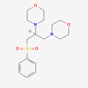 molecular formula C17H26N2O4S B4021095 4,4'-[3-(phenylsulfonyl)-1,2-propanediyl]dimorpholine CAS No. 32133-86-1
