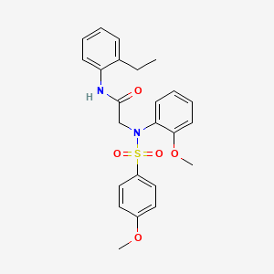 molecular formula C24H26N2O5S B4021098 N~1~-(2-ethylphenyl)-N~2~-(2-methoxyphenyl)-N~2~-[(4-methoxyphenyl)sulfonyl]glycinamide 
