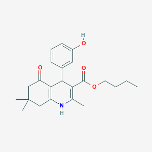 molecular formula C23H29NO4 B402110 Butyl 4-(3-hydroxyphenyl)-2,7,7-trimethyl-5-oxo-1,4,5,6,7,8-hexahydroquinoline-3-carboxylate 