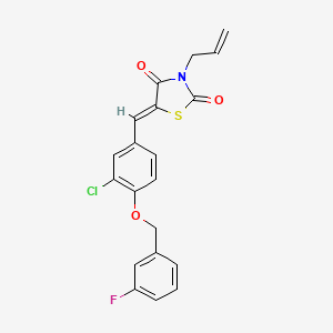 molecular formula C20H15ClFNO3S B4021110 3-allyl-5-{3-chloro-4-[(3-fluorobenzyl)oxy]benzylidene}-1,3-thiazolidine-2,4-dione 