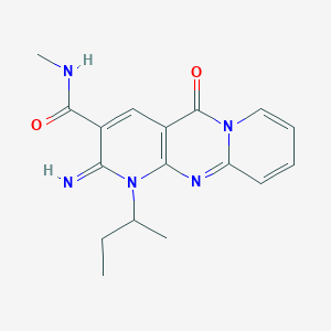 molecular formula C17H19N5O2 B4021112 1-sec-butyl-2-imino-N-methyl-5-oxo-1,5-dihydro-2H-dipyrido[1,2-a:2',3'-d]pyrimidine-3-carboxamide 