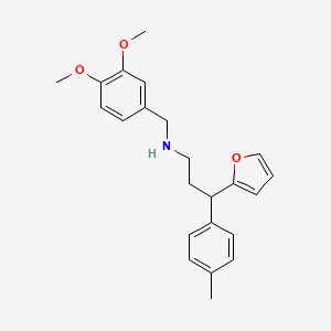 molecular formula C23H27NO3 B4021144 (3,4-dimethoxybenzyl)[3-(2-furyl)-3-(4-methylphenyl)propyl]amine 