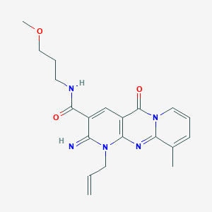 molecular formula C20H23N5O3 B4021187 1-allyl-2-imino-N-(3-methoxypropyl)-10-methyl-5-oxo-1,5-dihydro-2H-dipyrido[1,2-a:2',3'-d]pyrimidine-3-carboxamide CAS No. 371225-37-5