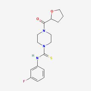 molecular formula C16H20FN3O2S B4021192 N-(3-fluorophenyl)-4-(tetrahydro-2-furanylcarbonyl)-1-piperazinecarbothioamide 