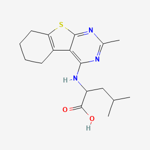 molecular formula C17H23N3O2S B4021249 N-(2-methyl-5,6,7,8-tetrahydro[1]benzothieno[2,3-d]pyrimidin-4-yl)leucine 