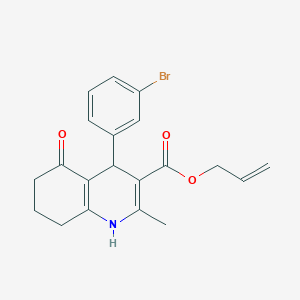 molecular formula C20H20BrNO3 B402125 Prop-2-enyl 4-(3-bromophenyl)-2-methyl-5-oxo-1,4,5,6,7,8-hexahydroquinoline-3-carboxylate 