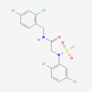 molecular formula C16H14Cl4N2O3S B4021260 N~1~-(2,4-dichlorobenzyl)-N~2~-(2,5-dichlorophenyl)-N~2~-(methylsulfonyl)glycinamide 