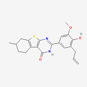 molecular formula C21H22N2O3S B4021261 2-(3-allyl-4-hydroxy-5-methoxyphenyl)-7-methyl-5,6,7,8-tetrahydro[1]benzothieno[2,3-d]pyrimidin-4(3H)-one 