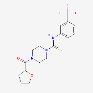 molecular formula C17H20F3N3O2S B4021264 4-(tetrahydro-2-furanylcarbonyl)-N-[3-(trifluoromethyl)phenyl]-1-piperazinecarbothioamide 